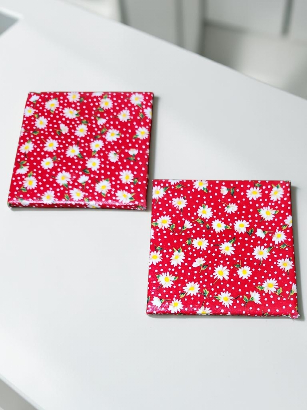 Daisy Ceramic Coasters Set